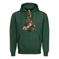 Sports Green teacher christmas tree Zipper Hoodie - MaliasSmallBusiness