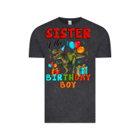 Vintage Black sister of the birthday boy t rex Vintage Tee - Artiststas