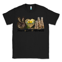 Black Peace Love Meerkats Classic Tee - LillyAllenDesigns