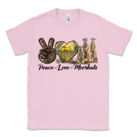 Bubblegum Pink Peace Love Meerkats Classic Tee - LillyAllenDesigns