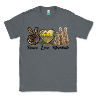 Charcoal Heather Peace Love Meerkats Classic Tee - LillyAllenDesigns