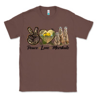 Chestnut Peace Love Meerkats Classic Tee - LillyAllenDesigns