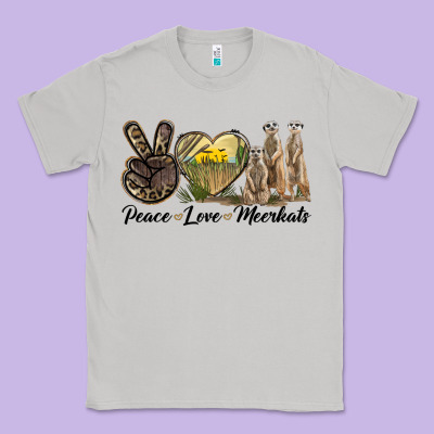 Peace Love Meerkats Classic Tee Designed By Lillyallendesigns
