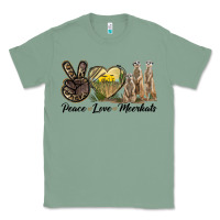 Sage Peace Love Meerkats Classic Tee - LillyAllenDesigns