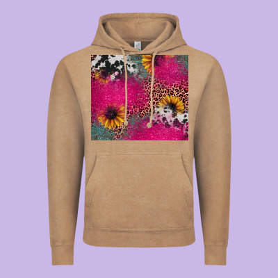 Pink Glitter Leopard Cowhide Vintage Hoodie Designed By Jahusdesignshop