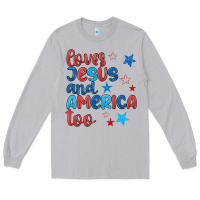 Moon Dust love jesus and america too Long Sleeve Tee - JahusDesignShop