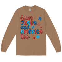 Toasted Coconut love jesus and america too Long Sleeve Tee - JahusDesignShop