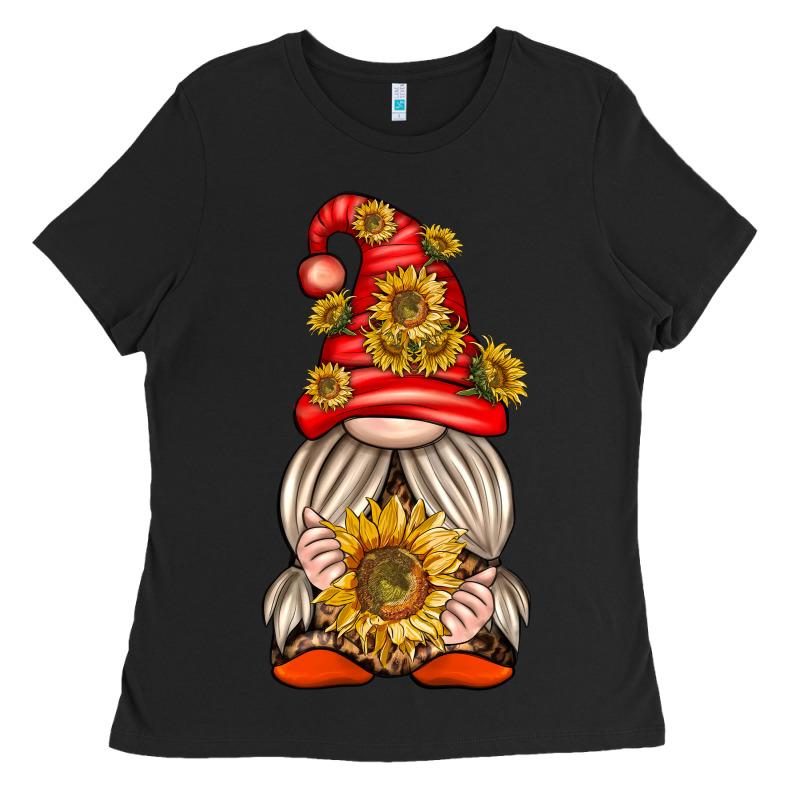 Western Gnome With Sunflowers Ladies Tee by texasbilliewilder | Teevron