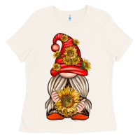 Bone western gnome with sunflowers Ladies Tee - texasbilliewilder