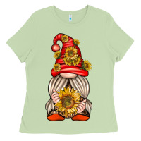 Matcha western gnome with sunflowers Ladies Tee - texasbilliewilder