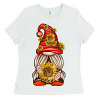 White western gnome with sunflowers Ladies Tee - texasbilliewilder