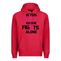 Cardinal In This Family No One Fights Alone Premium Hoodie - Bettercallsaul