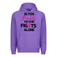 Purple In This Family No One Fights Alone Premium Hoodie - Bettercallsaul