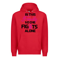 Red In This Family No One Fights Alone Premium Hoodie - Bettercallsaul