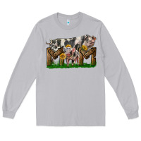 Moon Dust Western Mom With Spotted Pig And Baby Pig Long Sleeve Tee - LillyAllenDesigns