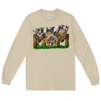 Mushroom Western Mom With Spotted Pig And Baby Pig Long Sleeve Tee - LillyAllenDesigns