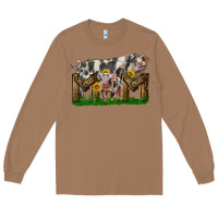 Toasted Coconut Western Mom With Spotted Pig And Baby Pig Long Sleeve Tee - LillyAllenDesigns