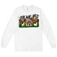 White Western Mom With Spotted Pig And Baby Pig Long Sleeve Tee - LillyAllenDesigns