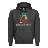 Charcoal Heather merry christmas kids car Zipper Hoodie - MaliasSmallBusiness