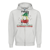 Dove Grey merry christmas kids car Zipper Hoodie - MaliasSmallBusiness