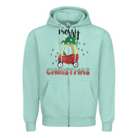 Merry Christmas Kids Car Zipper Hoodie | Teevron