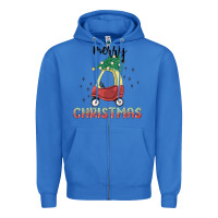 True Royal merry christmas kids car Zipper Hoodie - MaliasSmallBusiness