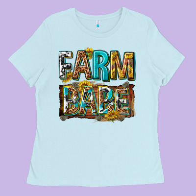 Ladies Tee western farm babe
