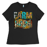 Black western farm babe Ladies Tee - texasbilliewilder