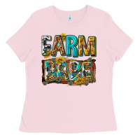 Bubblegum Pink western farm babe Ladies Tee - texasbilliewilder