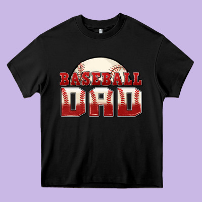 Baseball Dad Heavy Core Tee Designed By Zillion Design Studio