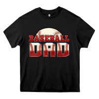 Black baseball dad Heavy Core Tee - Zillion Design Studio