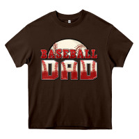 Chocolate Brown baseball dad Heavy Core Tee - Zillion Design Studio
