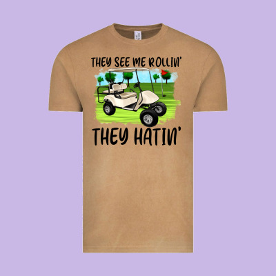 They See Me Rollin' They Hattin' Vintage Tee Designed By Artiststas