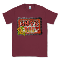 Burgundy ladybug  love bug backround Classic Tee - BarkalooDesign