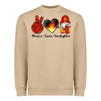 Mushroom peace love firefighter Heavyweight Sweatshirt - Artiststas