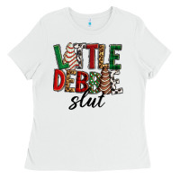 White Little debbie slut Christmas Ladies Tee - RanaPortraitStore