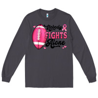 Smoke nobody fights alone pink football breast cancer awareness Long Sleeve Tee - Jasminsmagicworld
