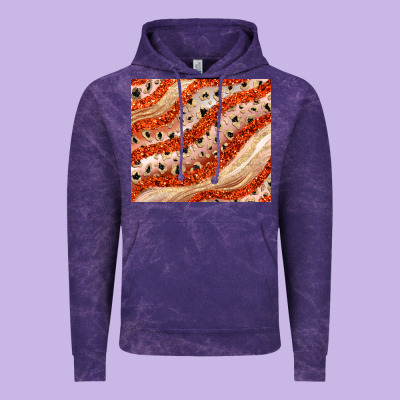 Orange Glitter Vintage Hoodie Designed By Jahusdesignshop