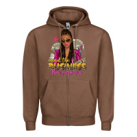 Chestnut mind the business that pays you afro woman Zipper Hoodie - NancyCooperArtShop