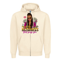 Sandshell mind the business that pays you afro woman Zipper Hoodie - NancyCooperArtShop