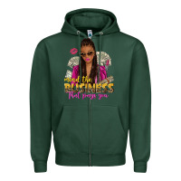 Sports Green mind the business that pays you afro woman Zipper Hoodie - NancyCooperArtShop