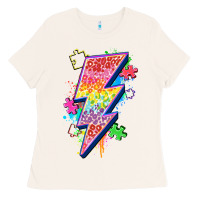 Bone lightning bolt autism Ladies Tee - Zillion Design Studio