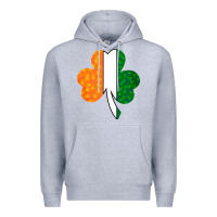 Heather Grey Shamrock Boobs St Patrick's Day design Premium Hoodie - Bettercallsaul