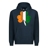 Navy Shamrock Boobs St Patrick's Day design Premium Hoodie - Bettercallsaul