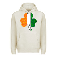 Oatmeal Heather Shamrock Boobs St Patrick's Day design Premium Hoodie - Bettercallsaul