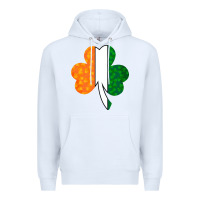 White Shamrock Boobs St Patrick's Day design Premium Hoodie - Bettercallsaul