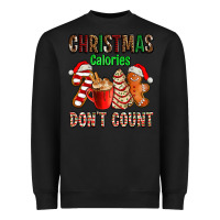 Black christmas calories dont count with  christmas tree cake and cookies ad Heavyweight Sweatshirt - AdoDesignShop