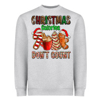 Heather Grey christmas calories dont count with  christmas tree cake and cookies ad Heavyweight Sweatshirt - AdoDesignShop