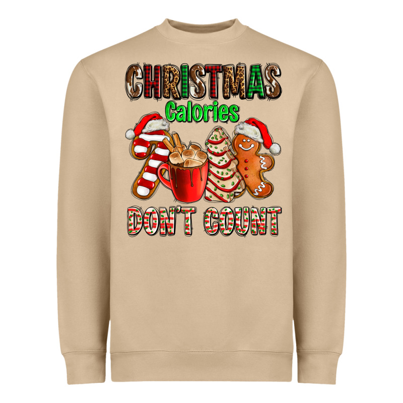 Christmas Calories Dont Count With  Christmas Tree Cake And Cookies Ad Heavyweight Sweatshirt by AdoDesignShop | Teevron