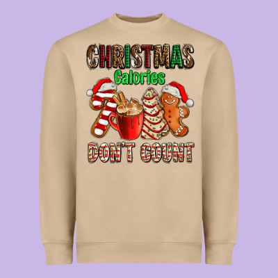 Christmas Calories Dont Count With  Christmas Tree Cake And Cookies Ad Heavyweight Sweatshirt Designed By Adodesignshop